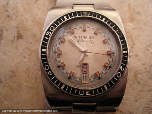 Wittnauer Divers Day Date - Cool Dial, Manual, Huge 37x46