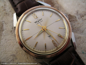Wyler Incaflex Two-Toned Bezel with Superb Lumed Hands, Manual, 33mm