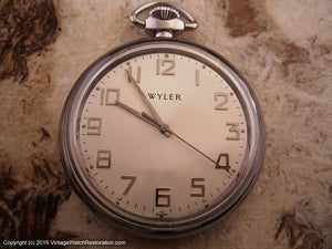 Wyler Pocketwatch with Magnificent Dial, Manual, 48mm