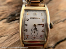 Load image into Gallery viewer, Westfield (by Bulova) c.1941 Large Tonneau Rectangular Case Manual, 26x39mm
