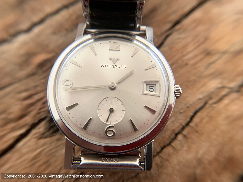 Wittnauer Silver Dial with Date, Manual, 34mm