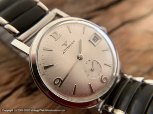 Wittnauer Silver Dial with Date, Manual, 34mm