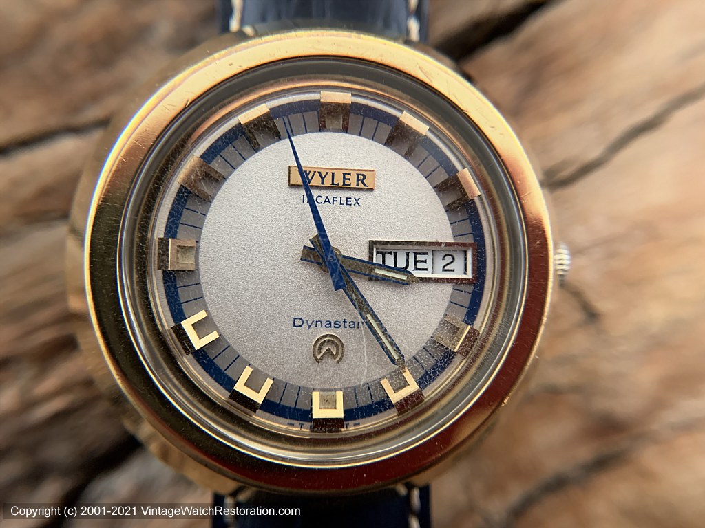 Wyler Incaflex Dynastar 'Lifeguard' Three-Tone Dial with Day/Date