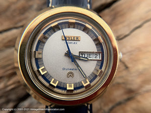 Wyler Incaflex Dynastar 'Lifeguard' Three-Tone Dial with Day/Date in Hefty Case, Automatic, 38.5mm