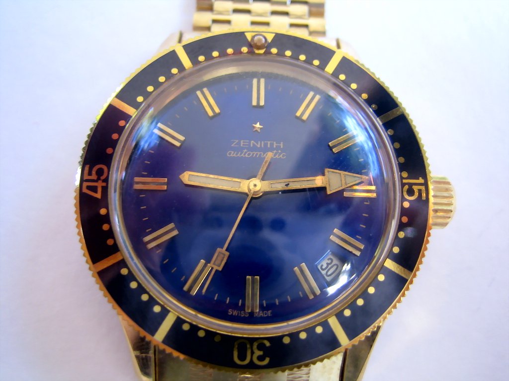 Zenith Blue Dial Diver, Automatic, Huge 38mm