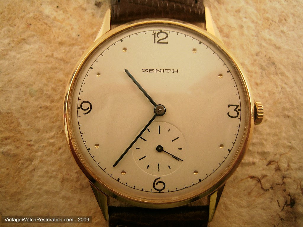 Zenith Massive 18K Gold on Buttery Cream Dial, Manual, Massive