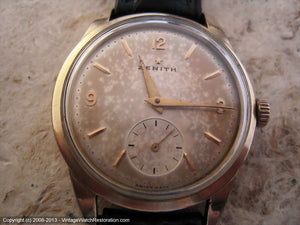 Warm Aged Patina Dial Zenith, Manual, Large 35mm