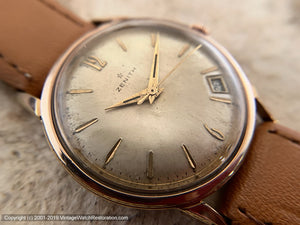 Zenith with Date at 4:30 in Rose-Gold Case, Manual, 34mm