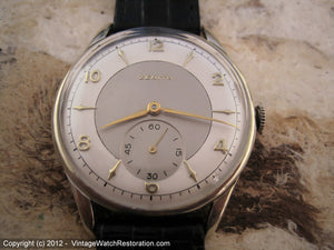 Impressively Sized and Stunning Zenith Two-Tone, Manual, Very Large 37mm