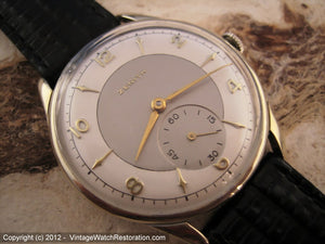 Impressively Sized and Stunning Zenith Two-Tone, Manual, Very Large 37mm