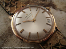 Load image into Gallery viewer, NOS Zenith 2522PC in Minty Rose Gold Filled Case with Pie Pan Dial, Automatic, Large 34mm
