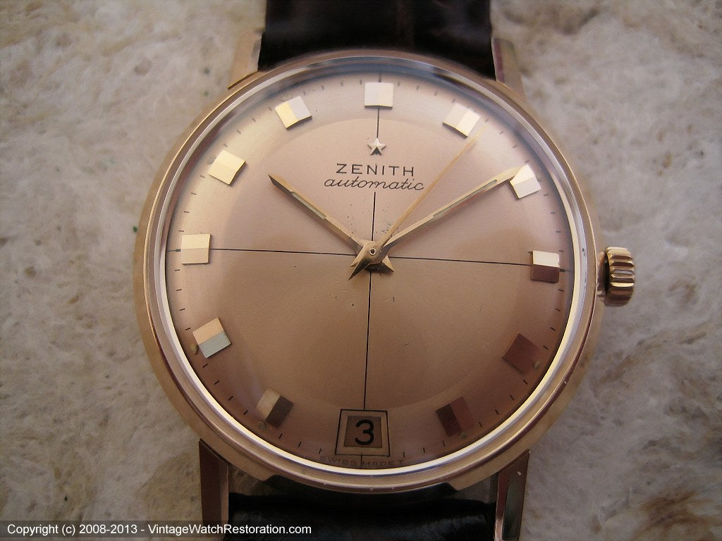 Stunningly Beautiful 18K Rose Gold Zenith with Rose Gold Dial