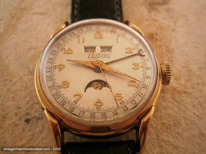 Complicated Moonphase Zodiac with Original Dial, Manual, Large