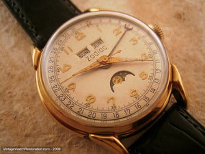 Complicated Moonphase Zodiac with Original Dial, Manual, Large 35mm