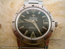 Load image into Gallery viewer, Black Dial Zodiac Sea Wolf, Automatic, Large 35mm
