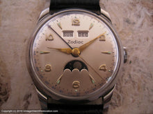 Load image into Gallery viewer, Zodiac Triple Date Moonphase, Manual, 33.5mm
