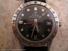 Load image into Gallery viewer, Zodiac Aerospace G.M.T. Black Dial Date, Automatic, Large 35mm
