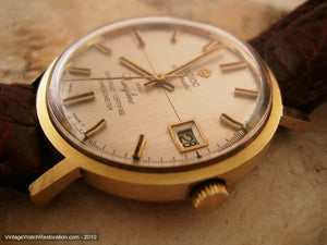 Rare 18K Gold Zodiac Kingline Chronometre, Automatic, 33mm