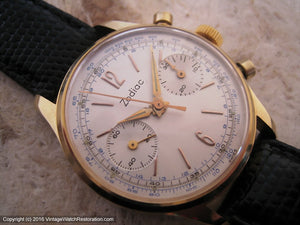 NOS Zodiac Valjoux Chronograph in Stunning Condition, Manual, Large 35mm