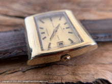 Load image into Gallery viewer, Zenith &#39;Respirator&#39; 28800 Large Beefy Rectangular Case with Date, Automatic, 36x36mm
