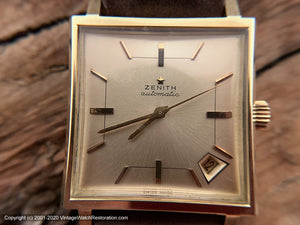 Zenith Square 'JFK' with Date at 4:30, Automatic, 30x30mm