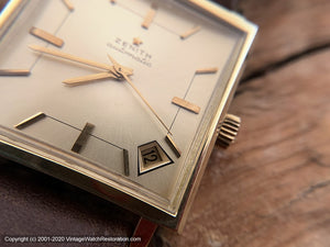 Zenith Square 'JFK' with Date at 4:30, Automatic, 30x30mm