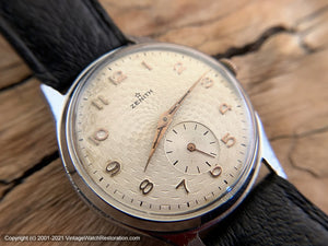 Zenith Cal 106 with Guillouché Pattern Dial, Manual, 35mm